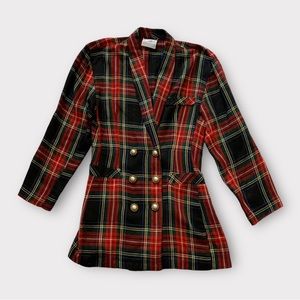 Vintage tartan plaid blazer, 90s/1990s